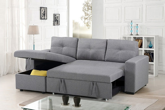 Grey Sofabed Sectional with Storage