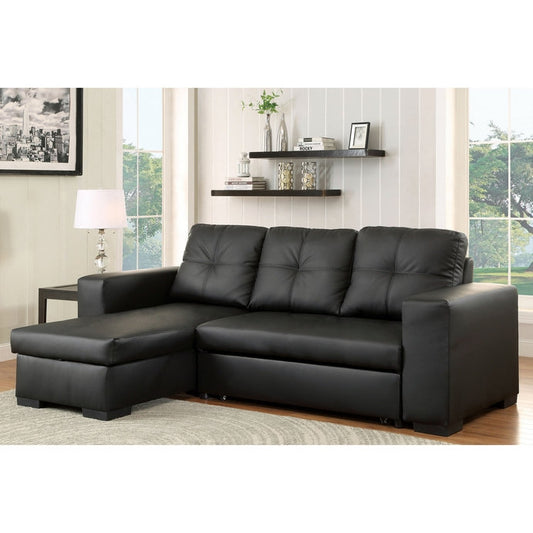 Black Sofabed Sectional with Storage