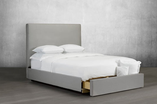 Custom Flat Headboard Bed with Drawer