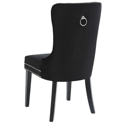 Velvet Dining Chair with Nailhead Details (Set of 2)