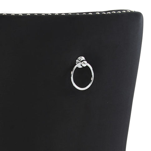 Velvet Dining Chair with Nailhead Details (Set of 2)