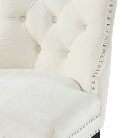 Velvet Dining Chair with Nailhead Details (Set of 2)