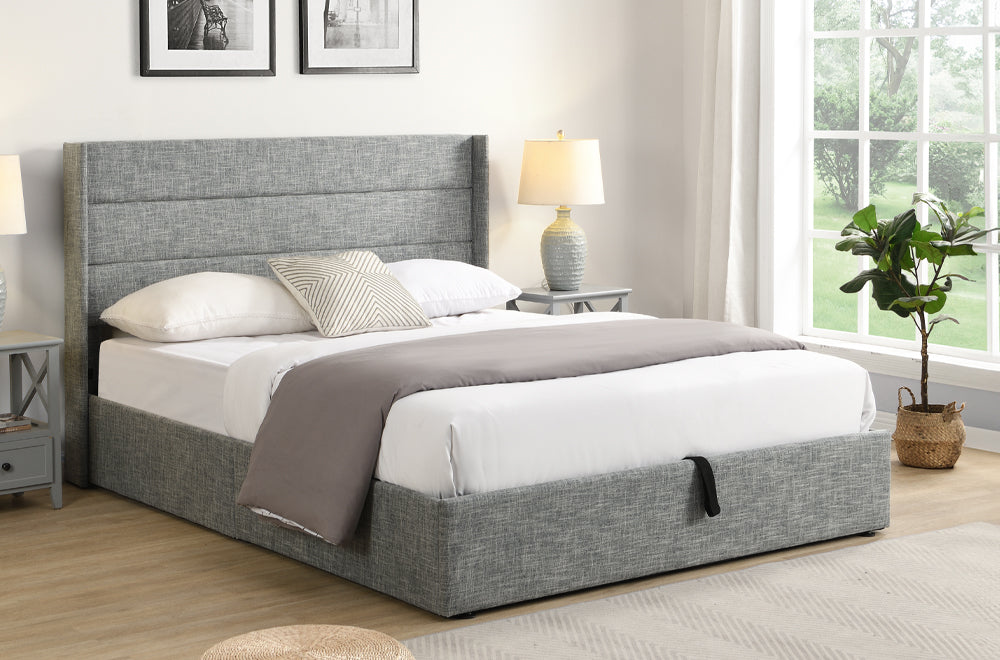 Panelled Storage Platform Bed