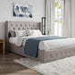 Tufted Storage Platform Bed