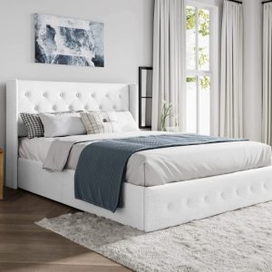 Tufted Storage Platform Bed