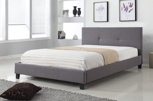 Tufted Square Stitching Headboard Platform Bed