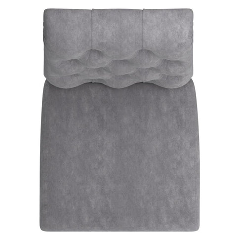 Faux Marble Dining Set with Light Grey Velvet Chairs
