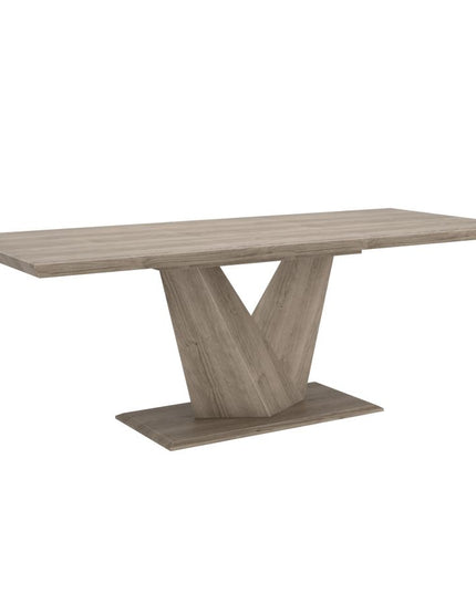 Oak Dining Set with Ivory Chairs