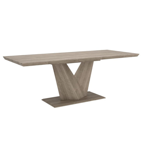 Oak Dining Set with Ivory Chairs
