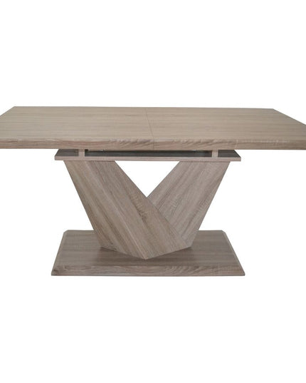 Oak Dining Set with Ivory Chairs