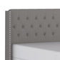 Button Tufting Bed with Nailhead Detail