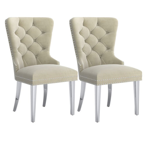 Velvet Dining Chairs (Set of 2)