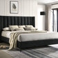 Winged Vertical Tufted Velvet Bed