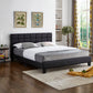 Padded Squares Headboard Bed