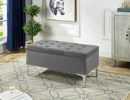 Velvet Storage Bench