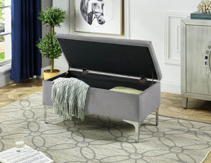 Velvet Storage Bench
