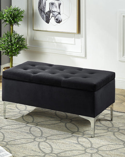 Velvet Storage Bench