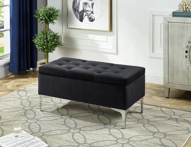 Velvet Storage Bench
