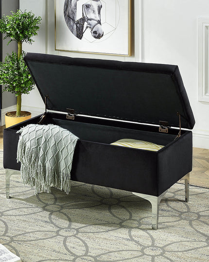 Velvet Storage Bench