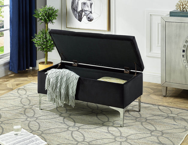 Velvet Storage Bench