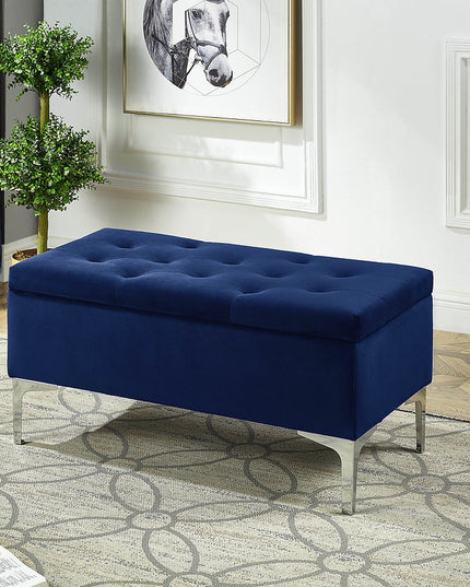 Velvet Storage Bench