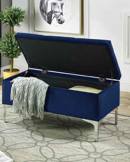 Velvet Storage Bench