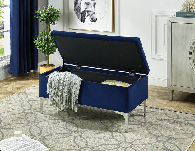 Velvet Storage Bench