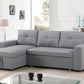 Grey Sofabed Sectional with Storage