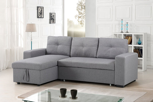 Grey Sofabed Sectional with Storage