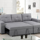 Grey Sofabed Sectional with Storage