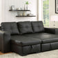 Black Sofabed Sectional with Storage