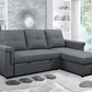 Grey Sofabed Sectional with Storage