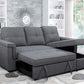 Grey Sofabed Sectional with Storage