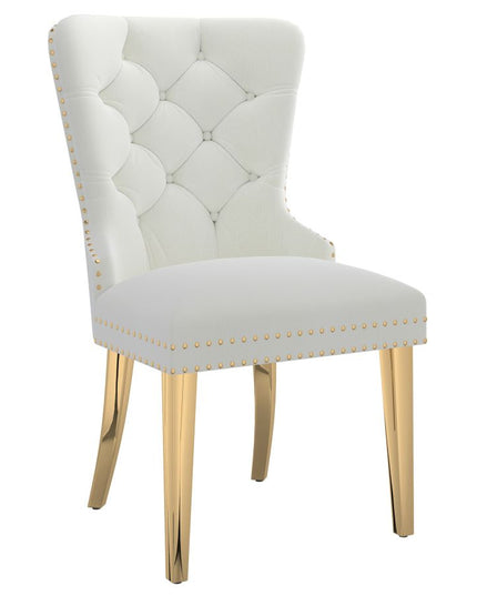 Oak Dining Set with Ivory Chairs