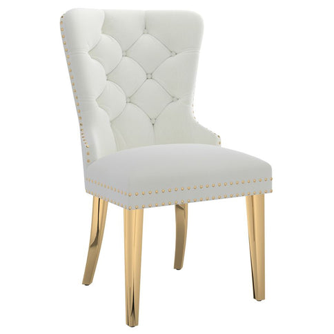 Oak Dining Set with Ivory Chairs