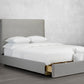 Custom Flat Headboard Bed with Drawer