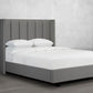 Custom Vertical Tufted Panel Wing Bed