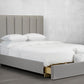 Custom Vertical Tufted Panel Bed with Drawer