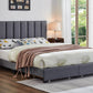 Vertical Tufted Panel Bed with Storage