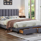 Vertical Tufted Panel Bed with Storage