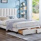 Vertical Tufted Panel Bed with Storage