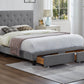 Button Tufted Storage Platform Bed