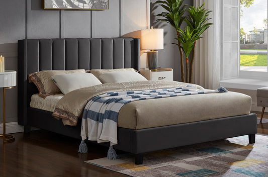 Vertical Tufted Velvet Bed