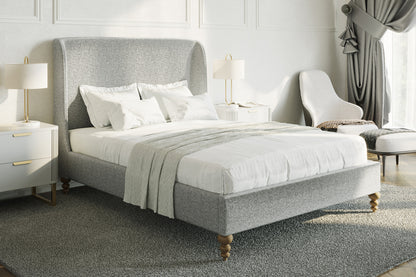 Linen Fabric Platform Bed