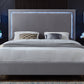 Upholstered LED Platform Bed