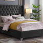 Tufted Wing Bed with Nailhead Detail