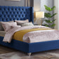 Tufted Wing Bed with Nailhead Detail