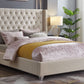 Tufted Wing Bed with Nailhead Detail