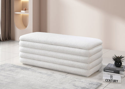 Boucle Storage Bench