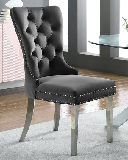 Ceramic Marble Chrome Dining Set with Velvet Chairs